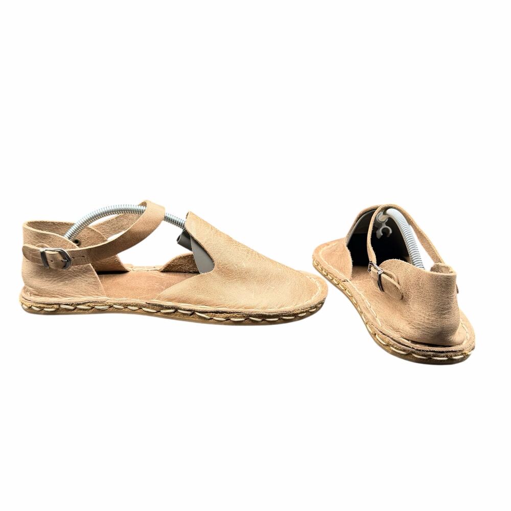 Atlantis Handmade Barefoot Sandals Tan Leather Closed Toe Women’s 8.5